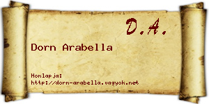 Dorn Arabella névjegykártya